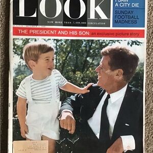 VINTAGE LOOK MAGAZINE DEC 3,1963 THE PRESIDENT AND HIS SON JFK  JOHN KENNEDY
